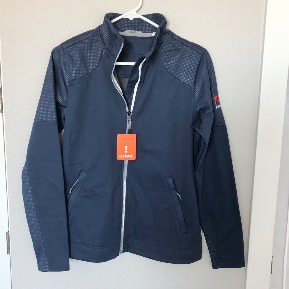 Elevate Senger’s Knit Light Jacket with Adobe Logo
